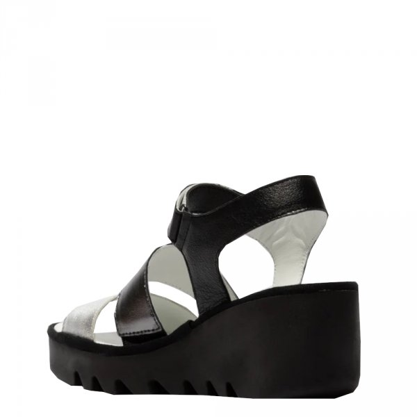 Sandały Fly London BEXY 575 Silver/Graphite/Black Idra P501575004