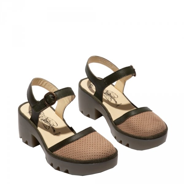 Sandały Fly London TEYO 583 Taupe/Khaki Cupido/Mousse P501583001