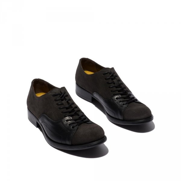 Półbuty Fly London MECU 746 Black Oil Suede Estigma P144746002