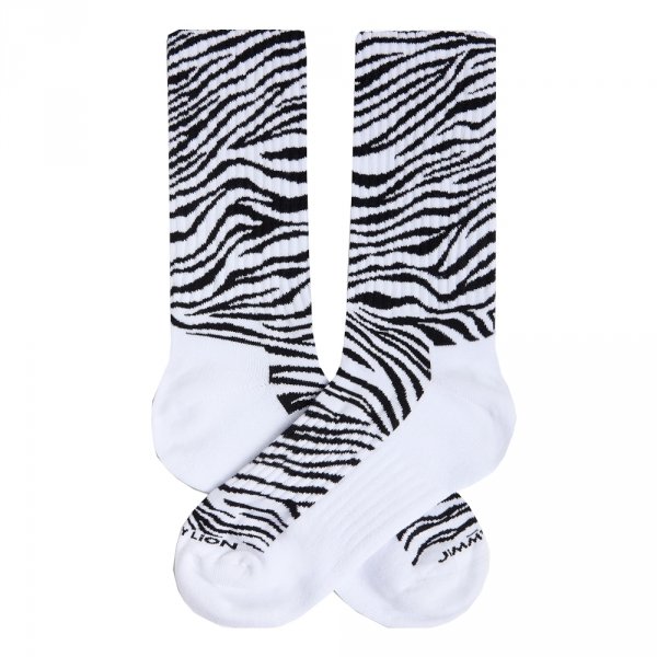Skarpety Jimmy Lion ATHLETIC ZEBRA PRINT White