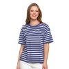 T-SHIRT DAMSKI W PASKI O LUŹNYM KROJU BD1900-035