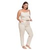 PIŻAMA DAMSKA NA RAMIĄCZKACH PRĄŻKOWANA DZIANINA PLUS SIZE PDD4400-011 S/S 2025