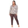 PIŻAMA NOCNA DAMSKA PLUS SIZE PDD6100-002 - AW2024/25