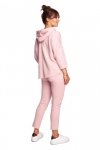 BeWear B239 Bluza o luźnym kroju z kapturem - pudrowa