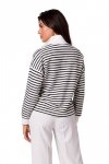 BeWear B250 Bluza w paski z wysokim kołnierzem - model 1