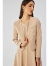 Stylove S368 Krótka marynarka bez zapięcia - beżowa