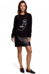 BeWear B167 Bluza z nadrukiem - czarna