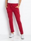 Spodnie dresowe-RV-DR-3698.09X-bordowy rozmiar - XS