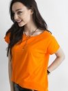 T-shirt-RV-BZ-4622.05-pomarańczowy rozmiar - M