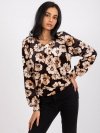 Bluzka-DHJ-BZ-6550-1.29P-czarno-beżowy rozmiar - ONE SIZE