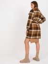 Płaszcz-LK-PL-509076.57P-ciemny bezowy rozmiar - 38