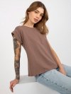 T-shirt-RV-TS-4833.36X-brązowy rozmiar - XS