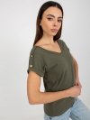 Bluzka-TW-BZ-BL-1006.56-ciemny khaki rozmiar - S