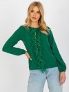 Bluzka-LK-BZ-506673.36-ciemny zielony rozmiar - 36
