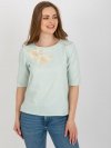 Bluzka-LK-BZ-506609.77-mietowy rozmiar - 40
