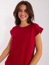 T-shirt-RV-TS-4833.00X-bordowy rozmiar - L