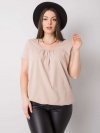 T-shirt-RV-TS-6320.85P-beżowy rozmiar - 2XL