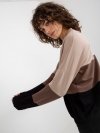 Bluza-RV-BL-8328.34X-czarno-beżowy rozmiar - L/XL