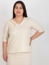 Bluzka-LK-BZ-506692.32-beżowy rozmiar - 44