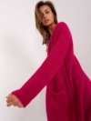Kardigan-DHJ-SW-1009.09P-fuksjowy rozmiar - ONE SIZE