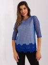 Bluzka-LK-BZ-506729.63P-ciemny niebieski rozmiar - 36