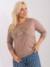 Bluzka-RV-BZ-9191.78-ciemny bezowy rozmiar - ONE SIZE