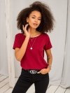 T-shirt-RV-TS-4662.86-bordowy rozmiar - S