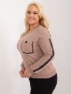 Bluzka-RV-BZ-9329.57-ciemny bezowy rozmiar - ONE SIZE