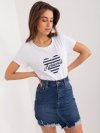 T-shirt-RV-TS-9667.19-biało-granatowy rozmiar - S/M
