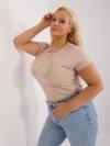 T-shirt-RV-TS-9476.25-beżowy rozmiar - ONE SIZE