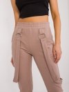 Spodnie dresowe-RV-DR-9629.82-ciemny bezowy rozmiar - S/M