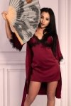 Szlafrok Aresmina LC 90564 Cherry Mahogany Callection Burgundy Bordowy LivCo Corsetti Fashion rozmiar - L/XL