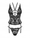 Obsessive Gorset i stringi Alessya czarne