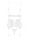 Obsessive Gorset i stringi Amor Blanco białe