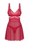 Obsessive Babydoll i stringi Cupide Desir czerwone