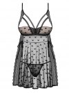 Obsessive Koszulka Heartia babydoll czarna