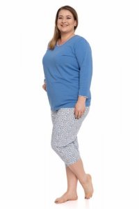 PIŻAMA DAMSKA SPODNIE 3/4 PLUS SIZE PDD5400-004 - SS/2024
