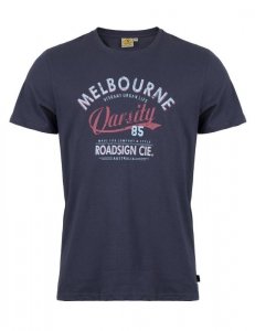 ROADSIGN THEME 2 MĘSKI T-SHIRT MELBOURNE, GRANATOWY 19-007581-5, 19-007581-2, 19-007581-1, 19-007581-3, 19-007581-4