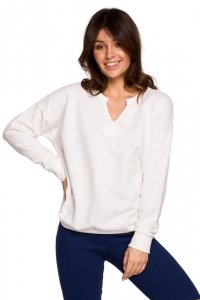 BeWear B225 Bluza z wycięciem w dekolcie - ecru