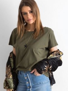 T-shirt-RV-TS-4662.28P-khaki rozmiar - XS