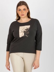 Bluzka-RV-BZ-8484.15P-ciemny khaki rozmiar - ONE SIZE