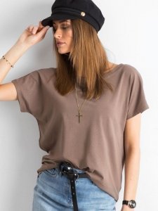 T-shirt-RV-TS-4662.24P-brązowy rozmiar - S