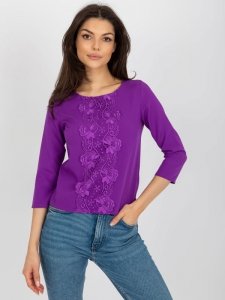 Bluzka-LK-BZ-506522.07-fioletowy rozmiar - 42