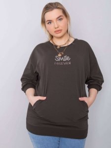 Bluzka-RV-BZ-6388.55P-ciemny khaki rozmiar - ONE SIZE