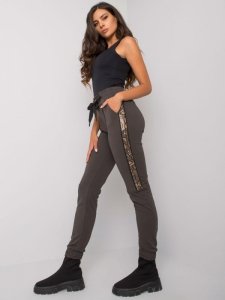 Spodnie dresowe-RV-DR-6891.54-ciemny khaki rozmiar - L