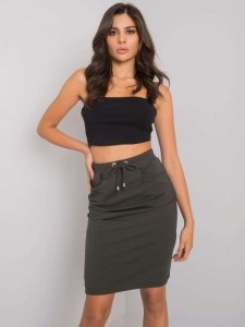 Spódnica-RV-SD-4793-1.32-khaki rozmiar - XS