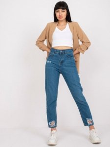 Spodnie jeans-RO-SP-PNT-4005.69-ciemny niebieski rozmiar - L