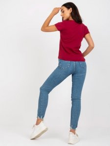 T-shirt-B-013.25P-bordowy rozmiar - XS