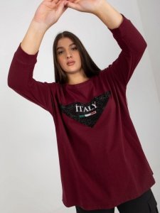 Bluzka-VI-BZ-2911.82P-ciemny fioletowy rozmiar - ONE SIZE