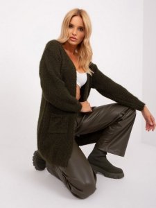 Kardigan-DHJ-SW-1009.09P-ciemny khaki rozmiar - ONE SIZE